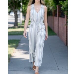Anthropologie Drew Striped Sleeveless Jumpsuit Size small